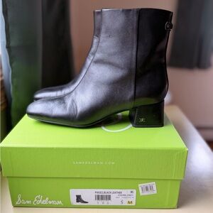 Sam Edelman Black Leather Ankle Booties